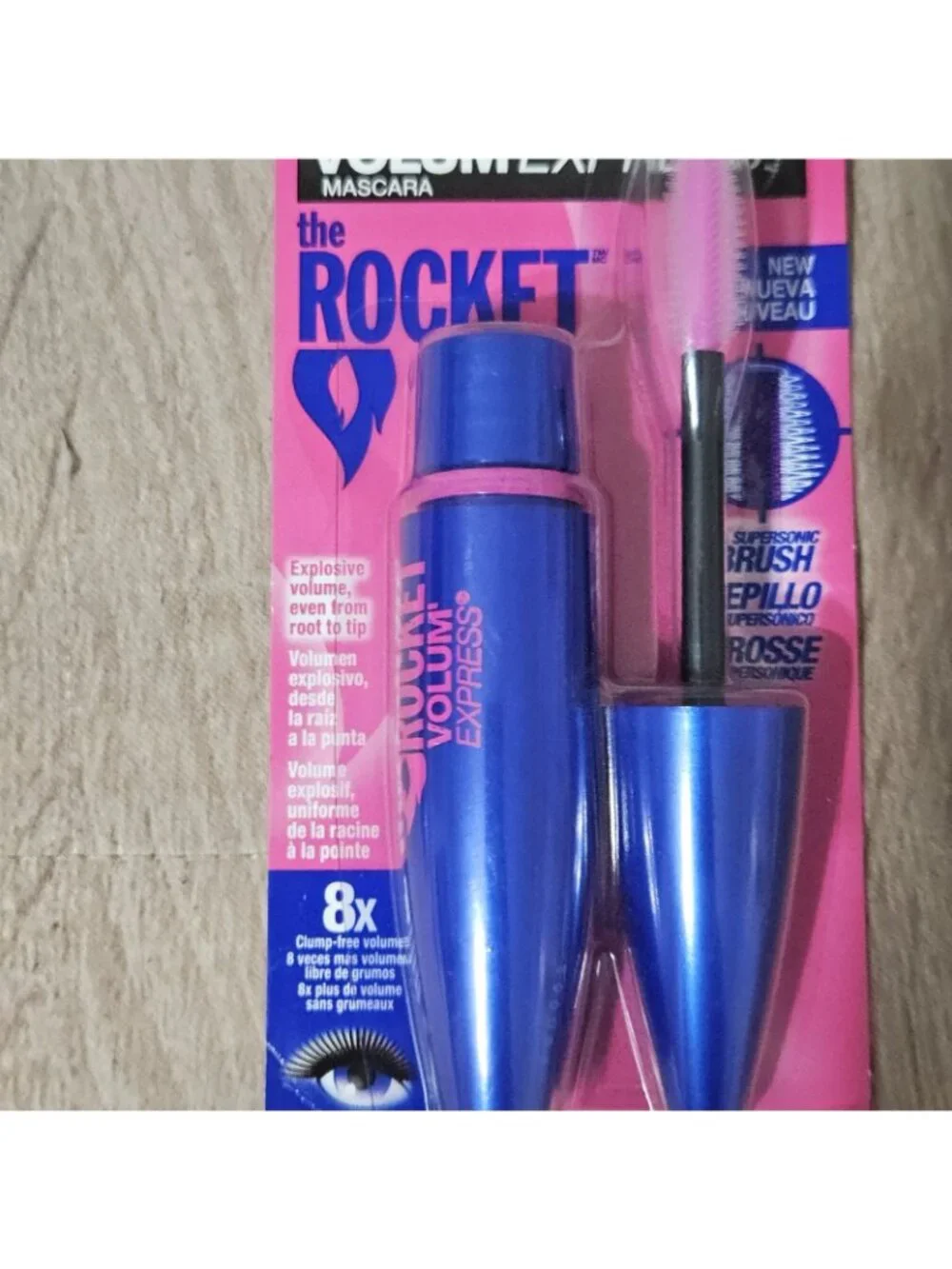 3 Pack Maybelline Volum'Express The Rocket Washable Mascara 400 Blackest Black